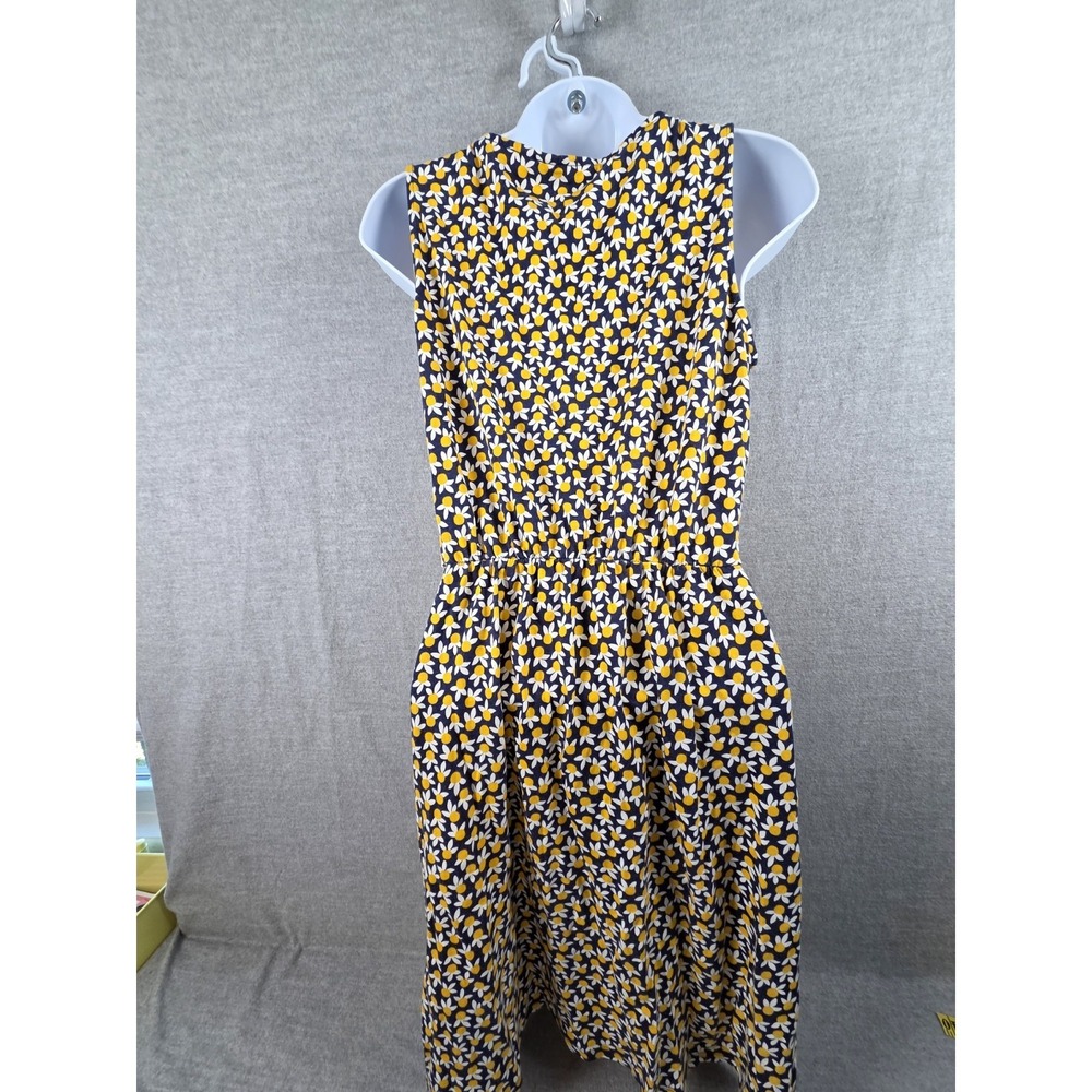 Boden Womens 4 Navy Yellow Scattered Daisies Sleeveless Dress‎ Boho Cottagecore - Picture 3 of 8
